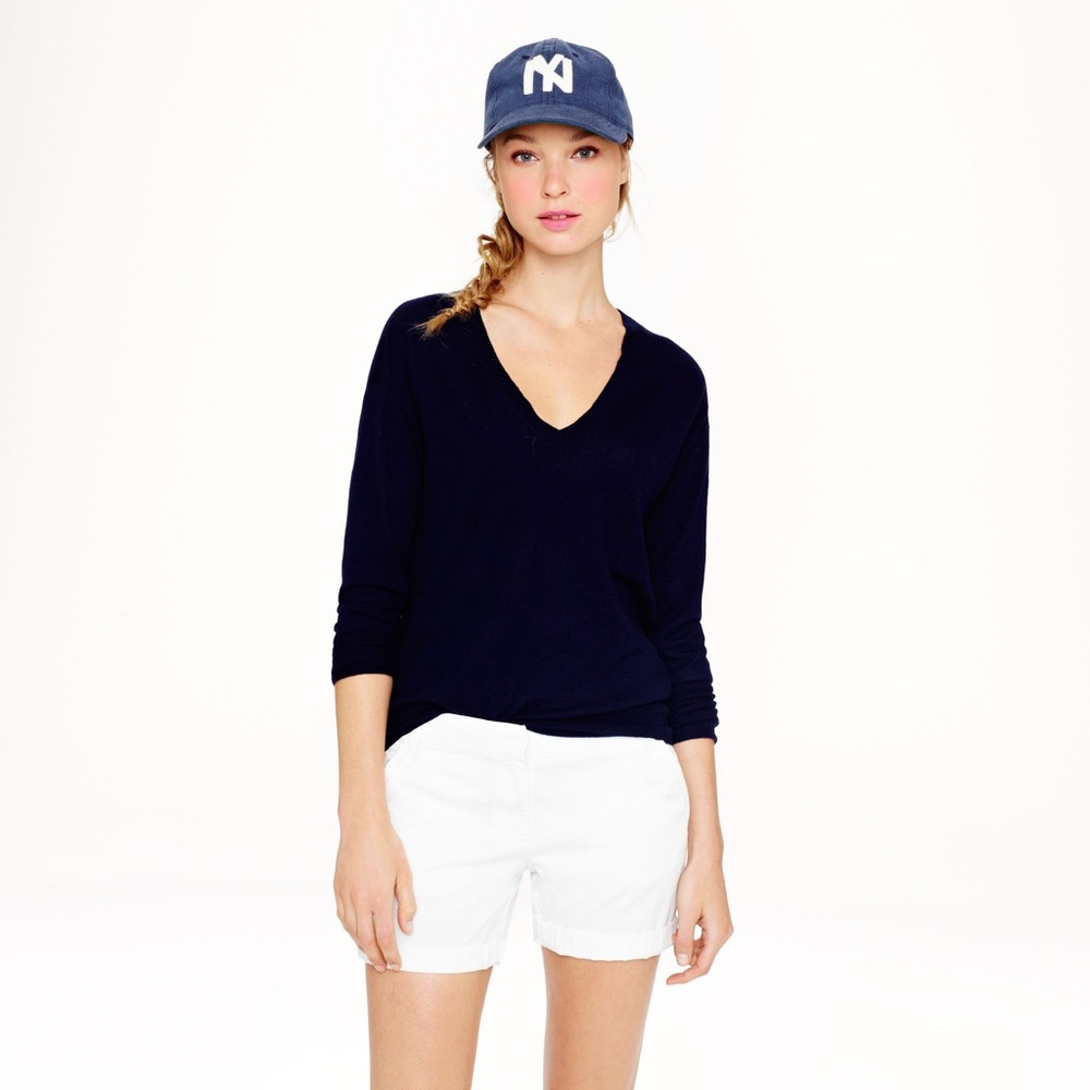 J.Crew Navy Dream V Neck Sweater size XS
